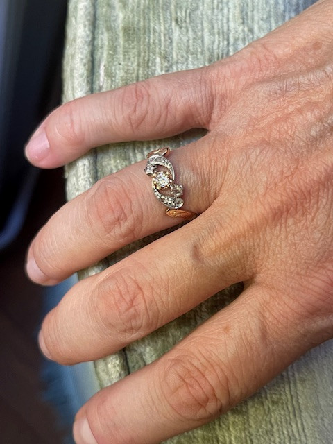 Bague diamants, fin XIXéme-photo-2