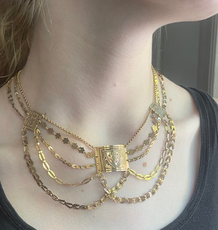 Necklace Called Slavery, French Work From The Beginning Of The 19th Century-photo-4