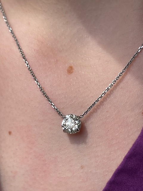 Collier diamant, or gris-photo-3