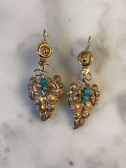 Grape Cluster Earrings, Late 19th Century