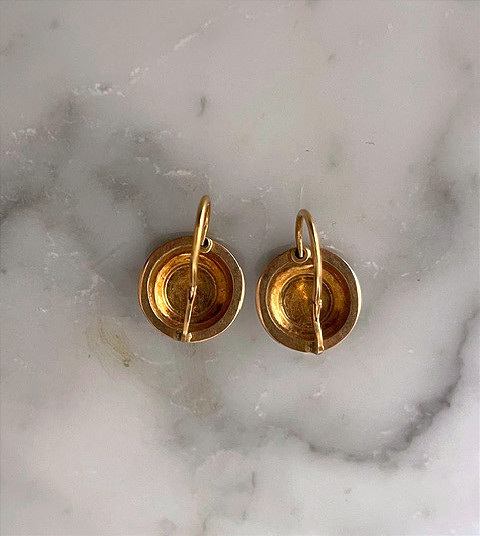 Paire de dormeuses, perles, fin XIXéme-photo-2