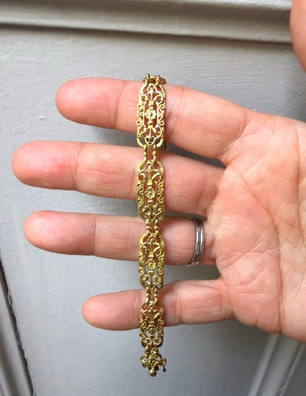 Bracelet or jaune, fin XIXéme, travail Français-photo-2