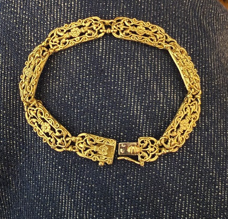 Bracelet or jaune, fin XIXéme, travail Français-photo-3