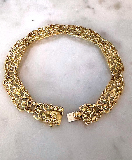 Bracelet or jaune, fin XIXéme, travail Français
