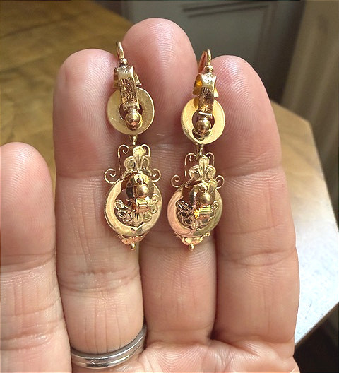 Pair Of Earrings, Napoleon III Period-photo-3
