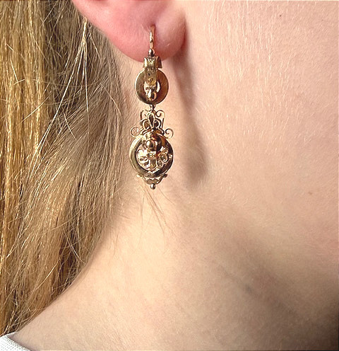 Pair Of Earrings, Napoleon III Period-photo-1