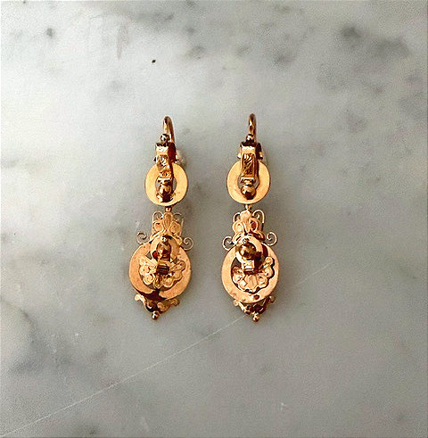 Pair Of Earrings, Napoleon III Period-photo-2