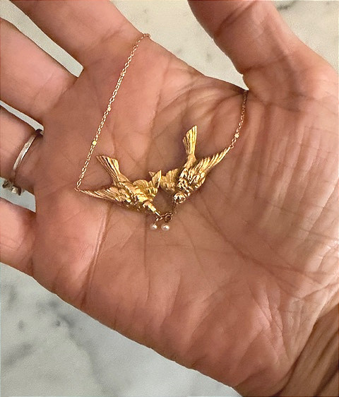 Collier aux oiseaux, travail Français-photo-1