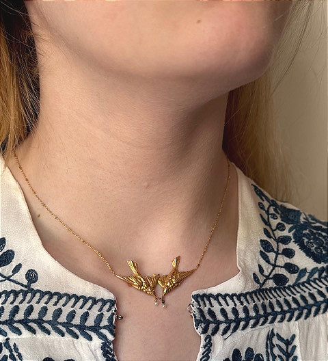 Collier aux oiseaux, travail Français-photo-2