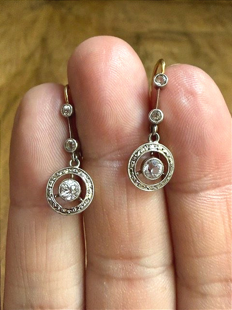 Paire de pendants d'oreiiles, vers 1900-photo-4