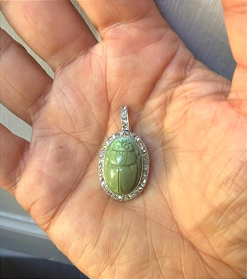 Scarab Pendant, Art Deco Period-photo-4