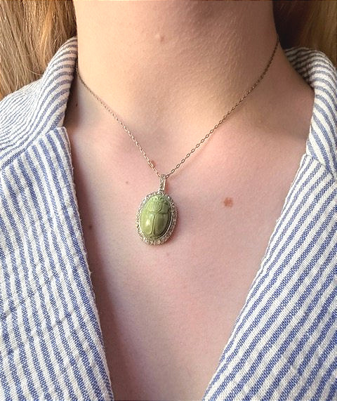 Scarab Pendant, Art Deco Period-photo-2