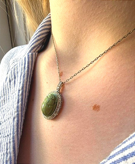 Scarab Pendant, Art Deco Period-photo-3