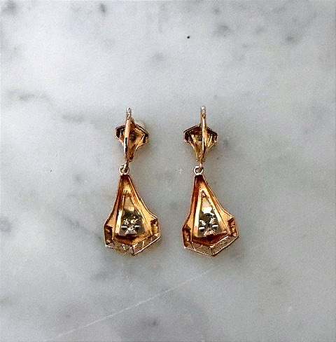 Paire de boucles d 'oreille 1940-photo-3
