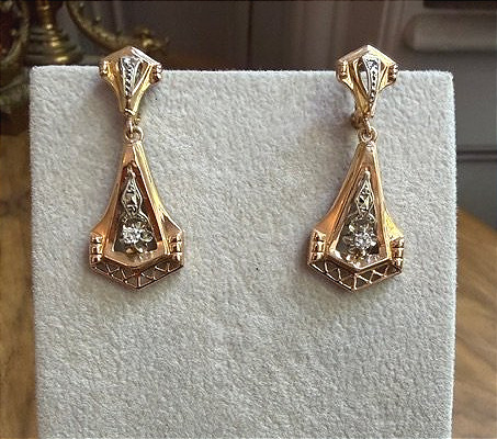 Paire de boucles d 'oreille 1940-photo-2