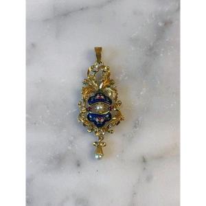 Enameled Pendant, Late 19th Century