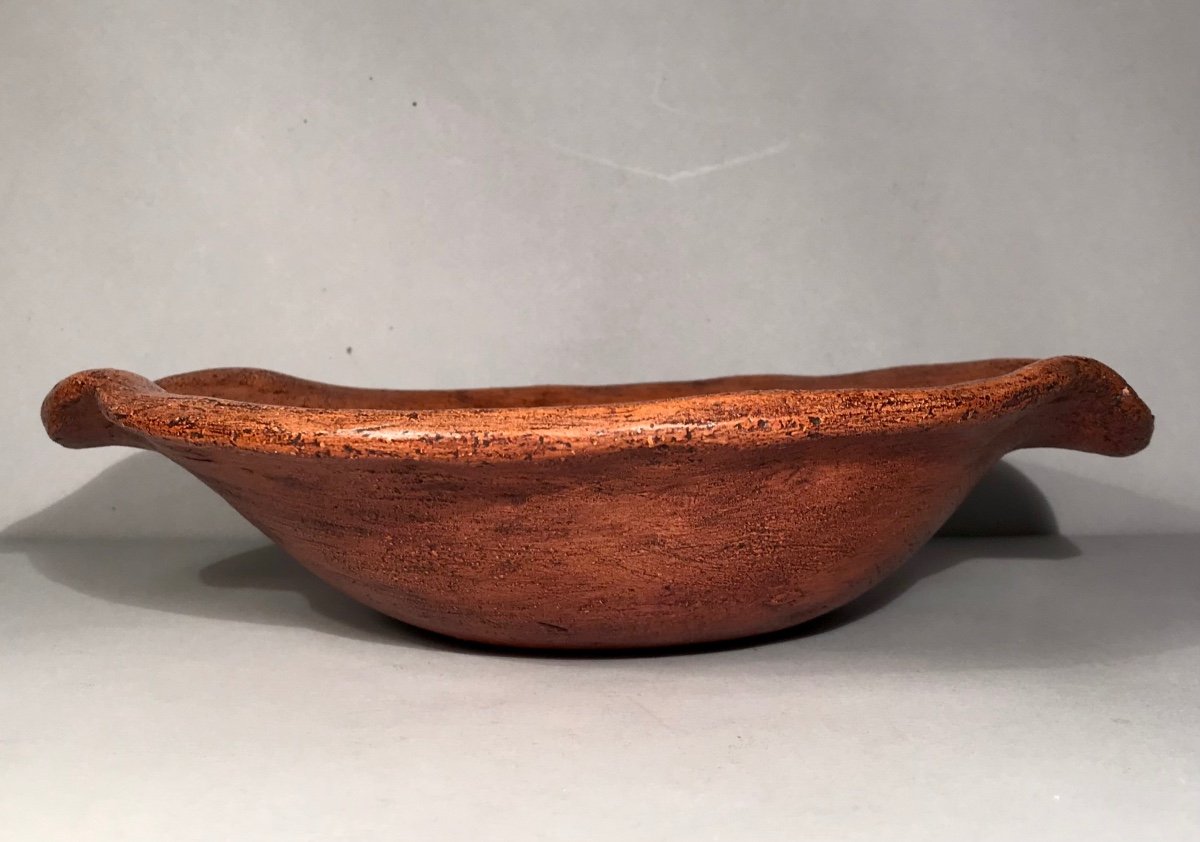 Popular Art Patinated Terracotta Dish With Plant Imprints Early 20th Century Haute-provence-photo-2