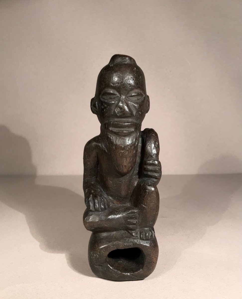 Funerary Statue Kongo Ntadi/bitumba Stone Drc/zaire Early Arts African Art Early 20th Century-photo-2