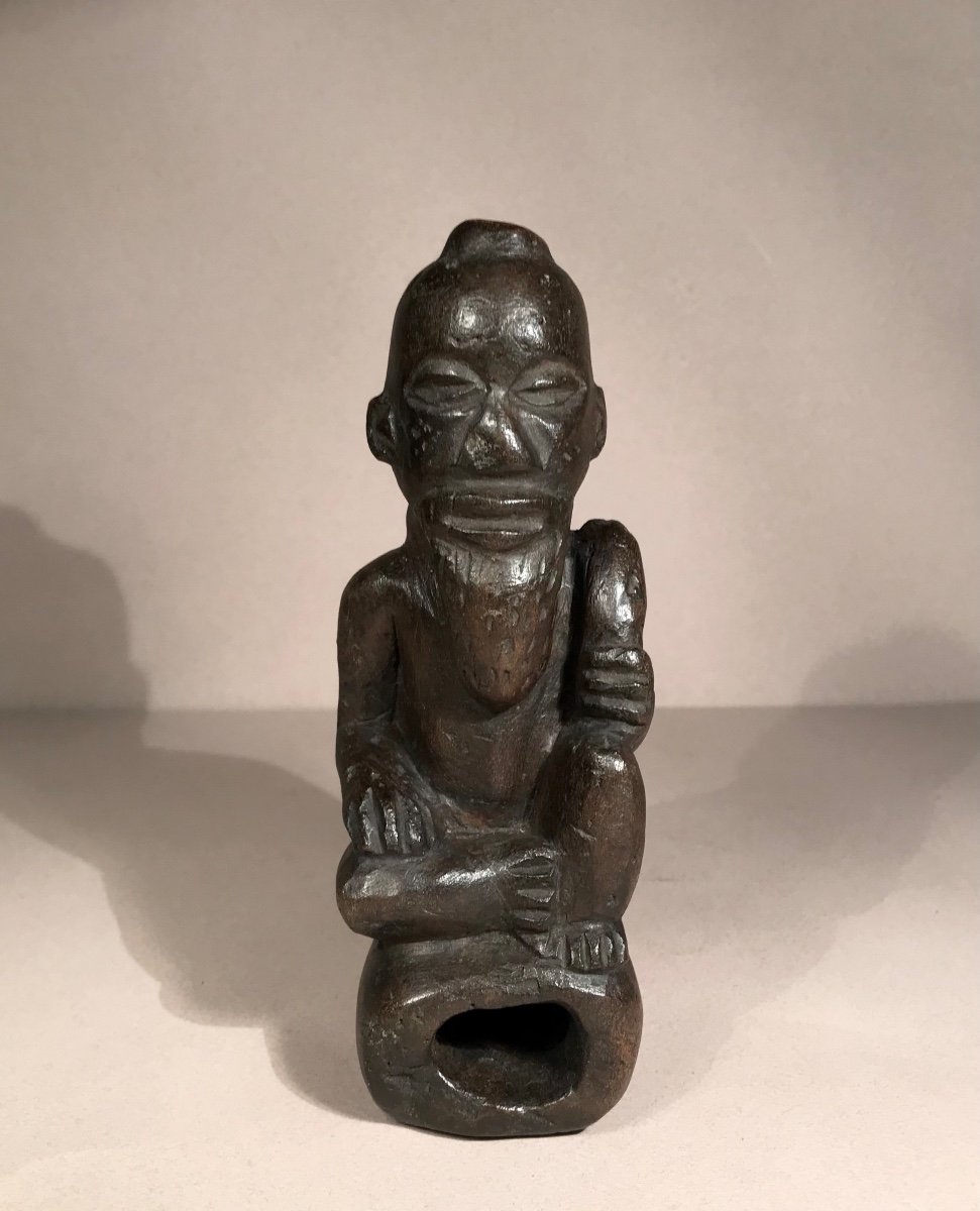 Funerary Statue Kongo Ntadi/bitumba Stone Drc/zaire Early Arts African Art Early 20th Century-photo-3