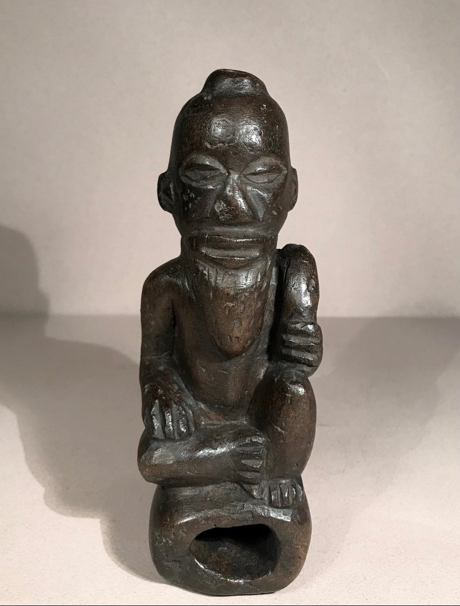 Funerary Statue Kongo Ntadi/bitumba Stone Drc/zaire Early Arts African Art Early 20th Century
