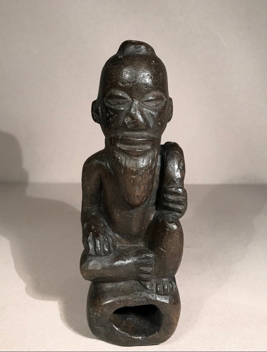 Statue Funéraire Kongo Ntadi/bitumba Pierre Rdc/zaïre Arts Premiers Art Africain Début XXème