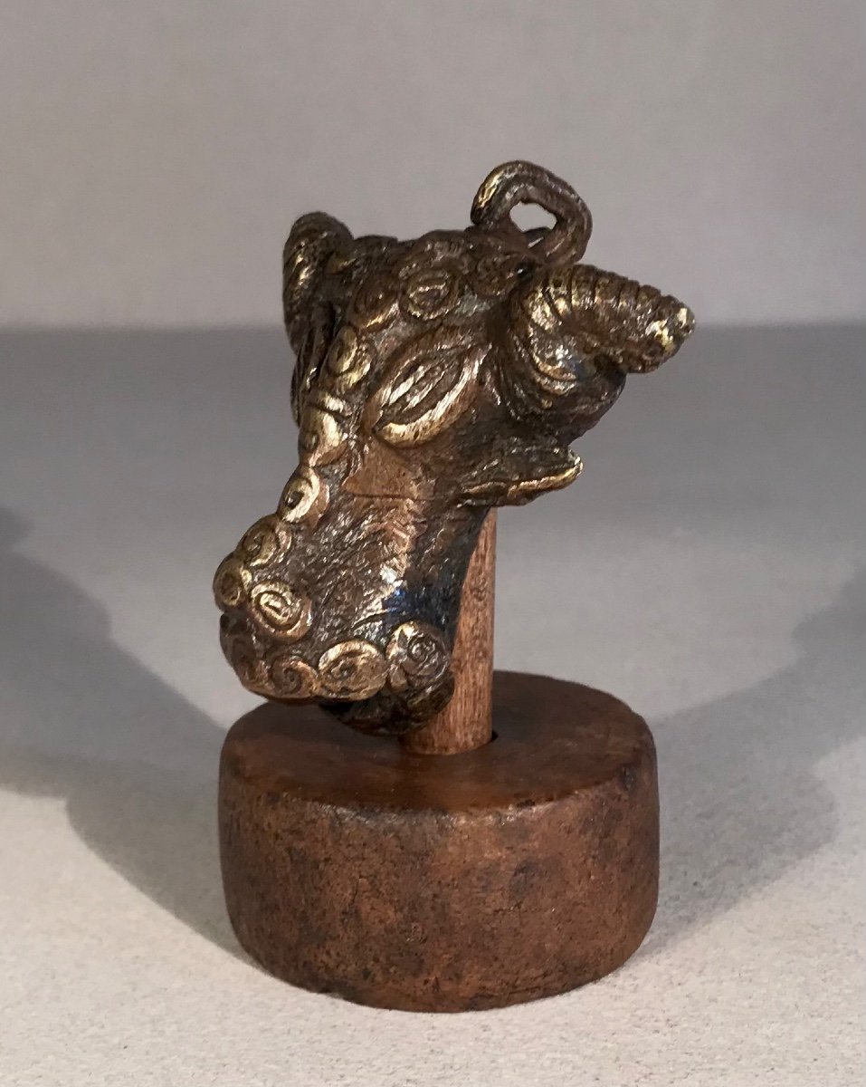 Akan Baoulé-ashanti Togo/ghana/ivory Coast Early Arts Buffalo Head Bronze Lost Wax 20th-photo-3