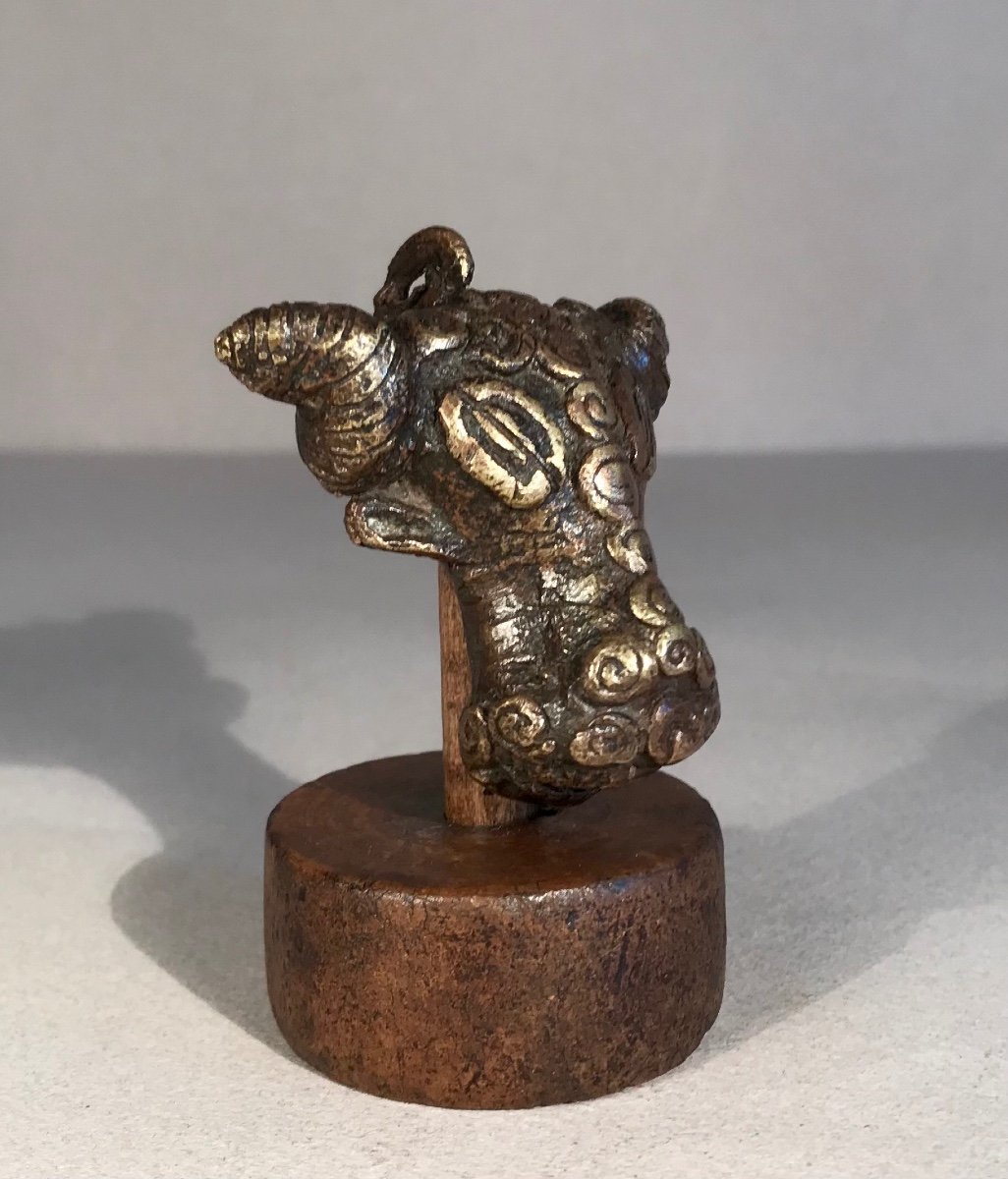 Akan Baoulé-ashanti Togo/ghana/ivory Coast Early Arts Buffalo Head Bronze Lost Wax 20th-photo-6