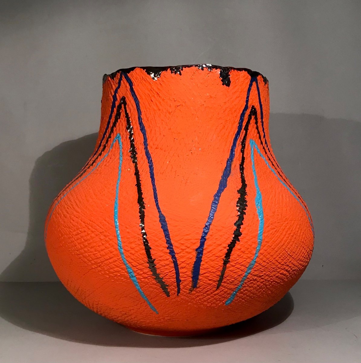 Zizipho Poswa Contemporary African Ceramics Imisoceramicstudio Large Orange Ceramic Vase -photo-1