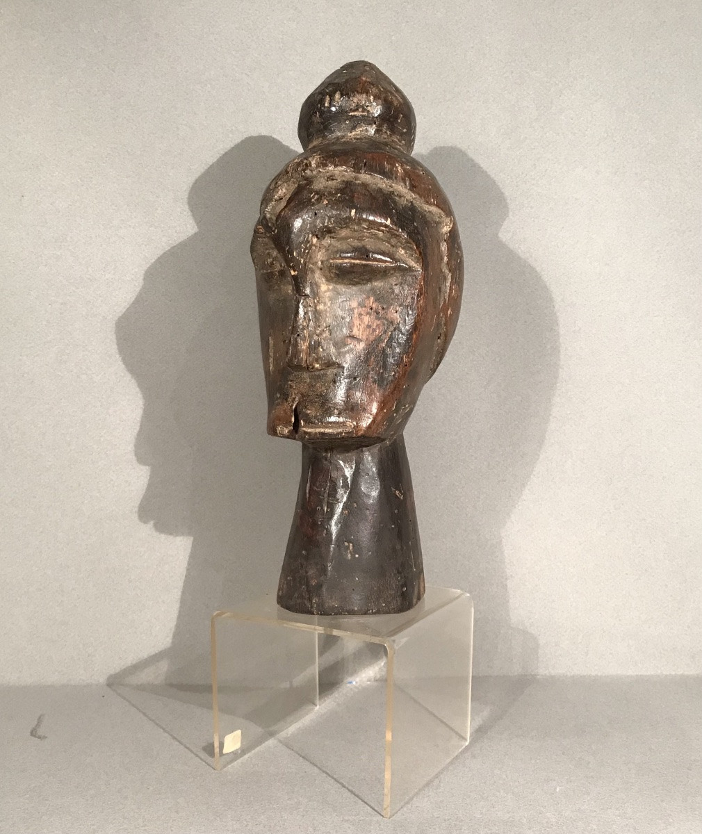 Arts Premiers Art Africain Tête de Reliquaire Fang Gabon Bois Sculpté 1ère Moitié XXème Siècle-photo-4