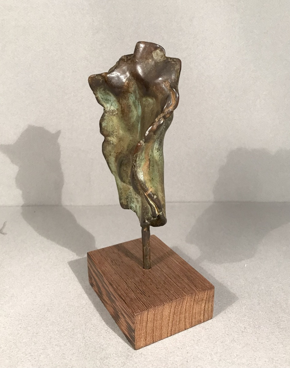 Modern Art Sculpture "femininity" Bust In Patinated Bronze Signed Srb Numbered 4/8 20th Century -photo-2
