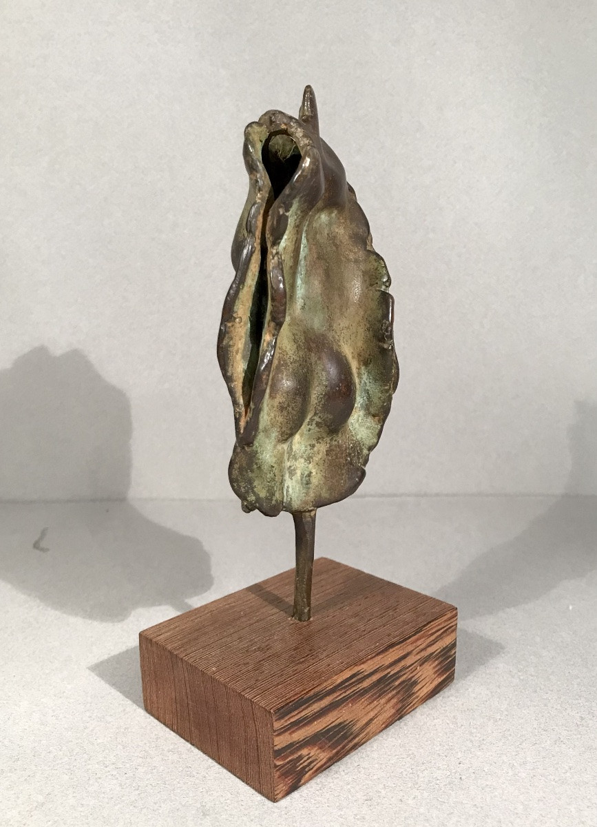 Modern Art Sculpture "femininity" Bust In Patinated Bronze Signed Srb Numbered 4/8 20th Century -photo-5