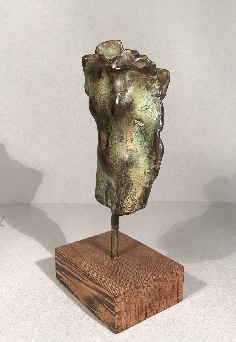 Modern Art Sculpture "femininity" Bust In Patinated Bronze Signed Srb Numbered 4/8 20th Century 
