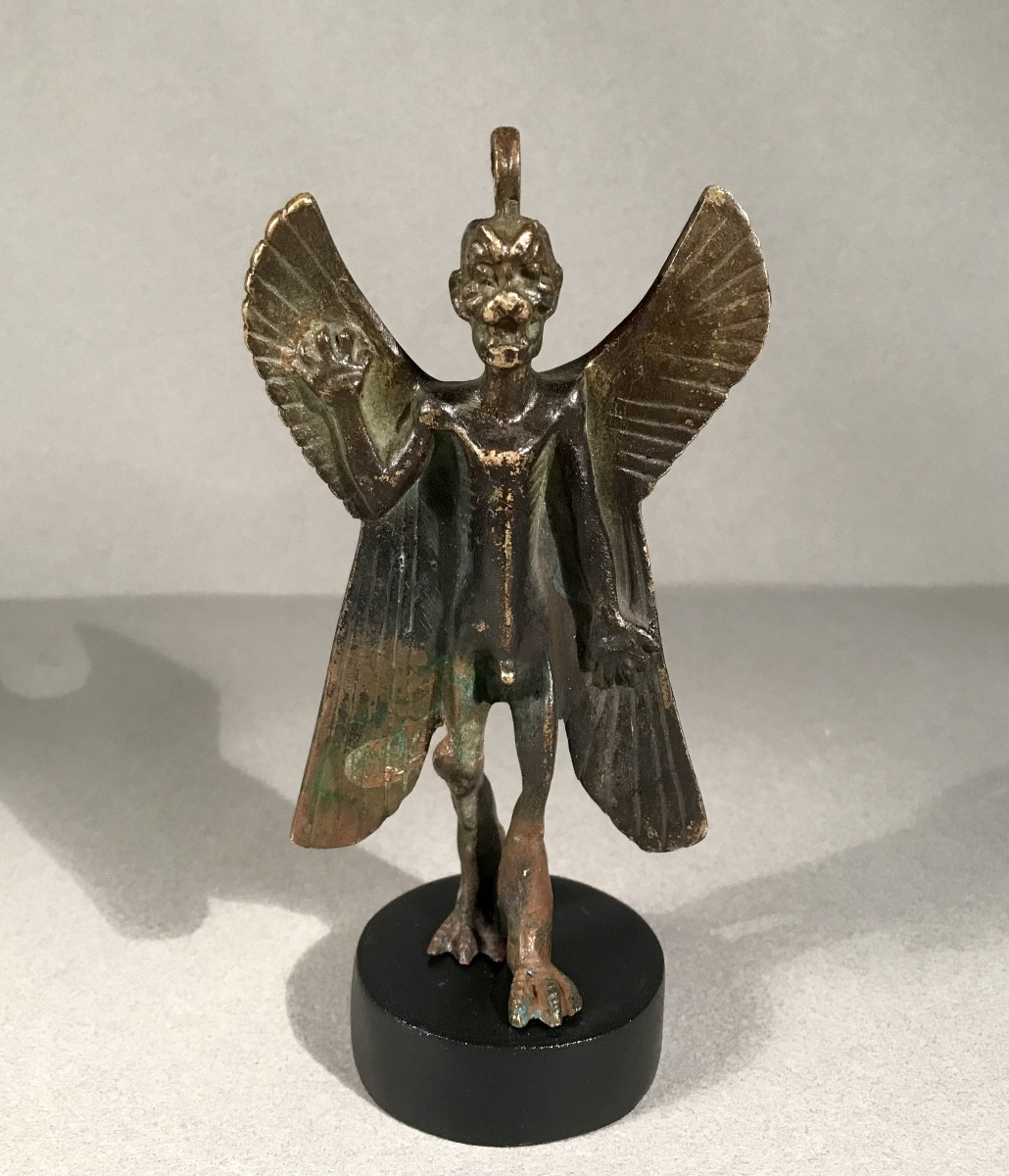 Archaeology Mesopotamia "pazuzu" Neo-assyrian Deity Bronze Patinated 19th-20th Century Babylon
