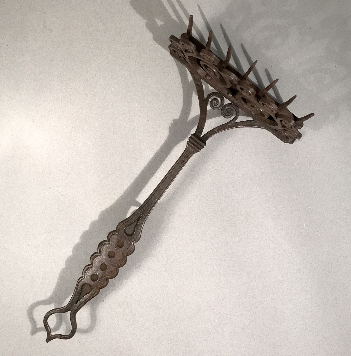 High-era Toaster Wrought Iron/wrought Iron Late 19th Century France Circa 1860/1880-photo-3