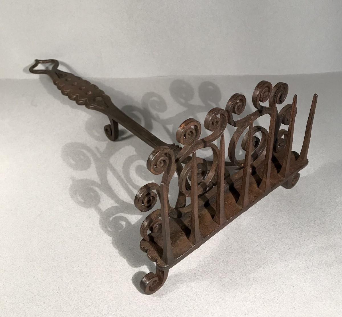 High-era Toaster Wrought Iron/wrought Iron Late 19th Century France Circa 1860/1880-photo-6
