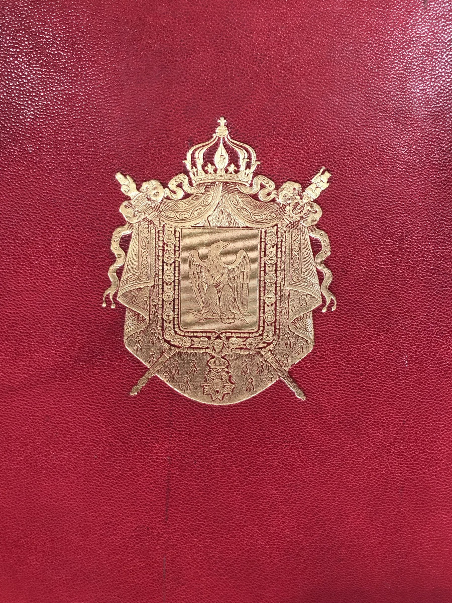 Napoleon III Book With The Great Arms Of The Emperor Personal Copy With Eas To His Highness-photo-2