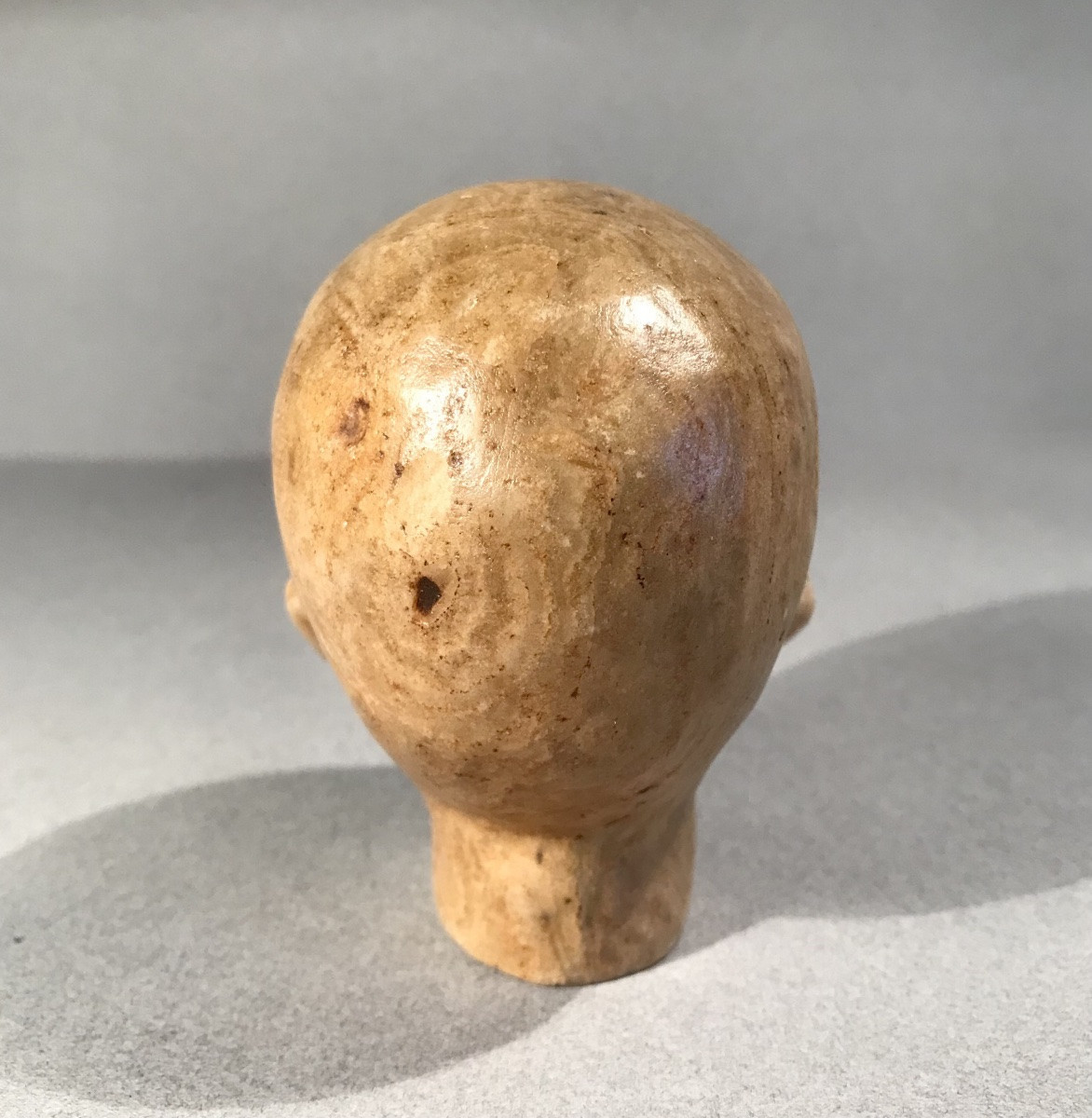 Archéologie Égypte Antique Tête Masculine en albâtre -photo-2