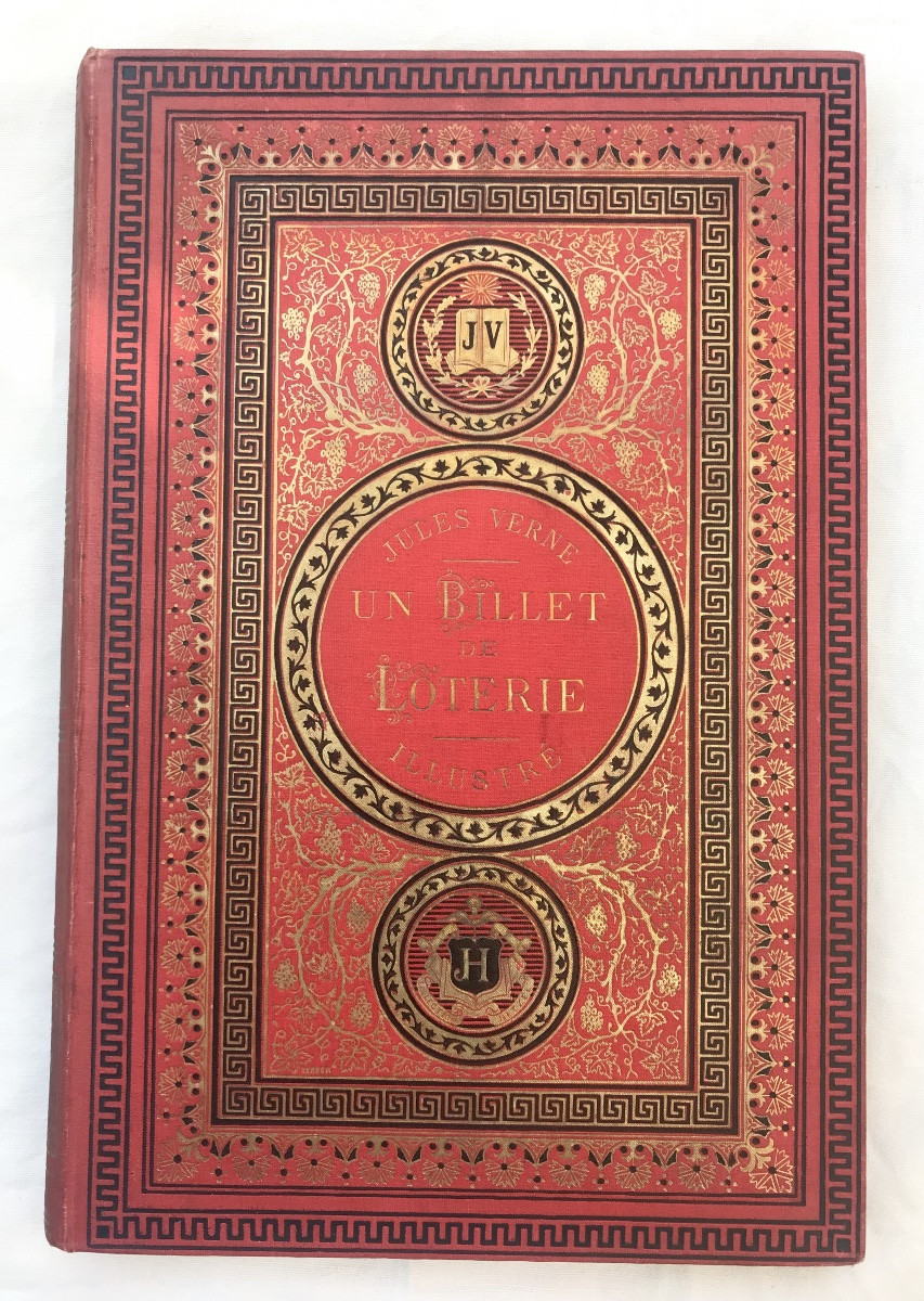 Jules Verne J.Hetzel et Cie 1886 «Un billet de loterie numéro 9672» Edition Originale In-Quarto-photo-6