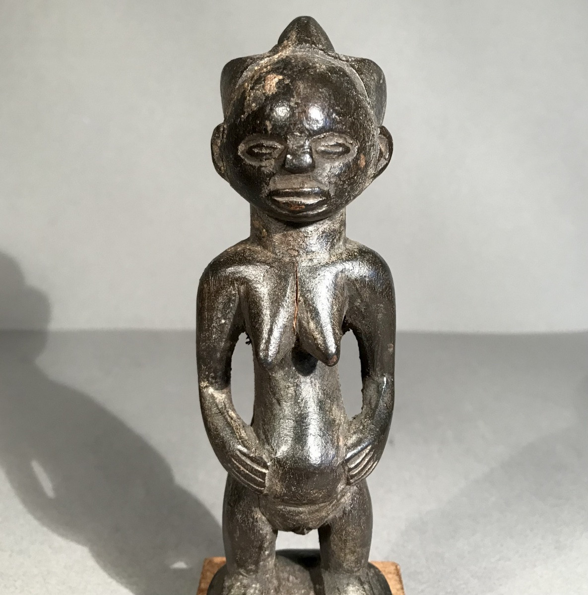 African Art Luba Ethnicity Drc/zaire Female Statuette Fertility Central Africa 20th Century-photo-2