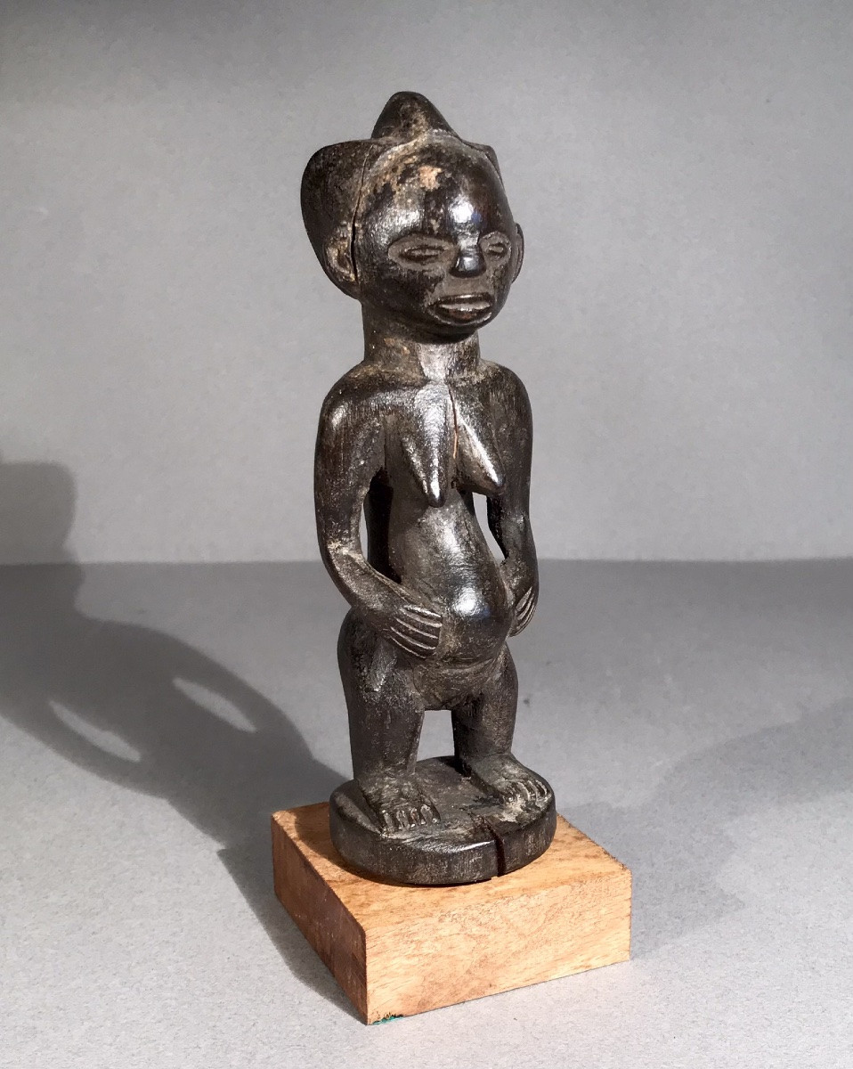 African Art Luba Ethnicity Drc/zaire Female Statuette Fertility Central Africa 20th Century-photo-5