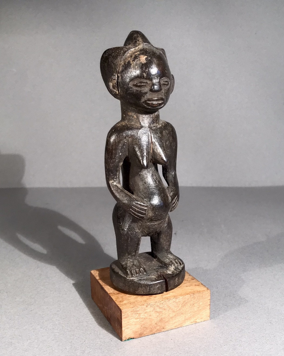 African Art Luba Ethnicity Drc/zaire Female Statuette Fertility Central Africa 20th Century