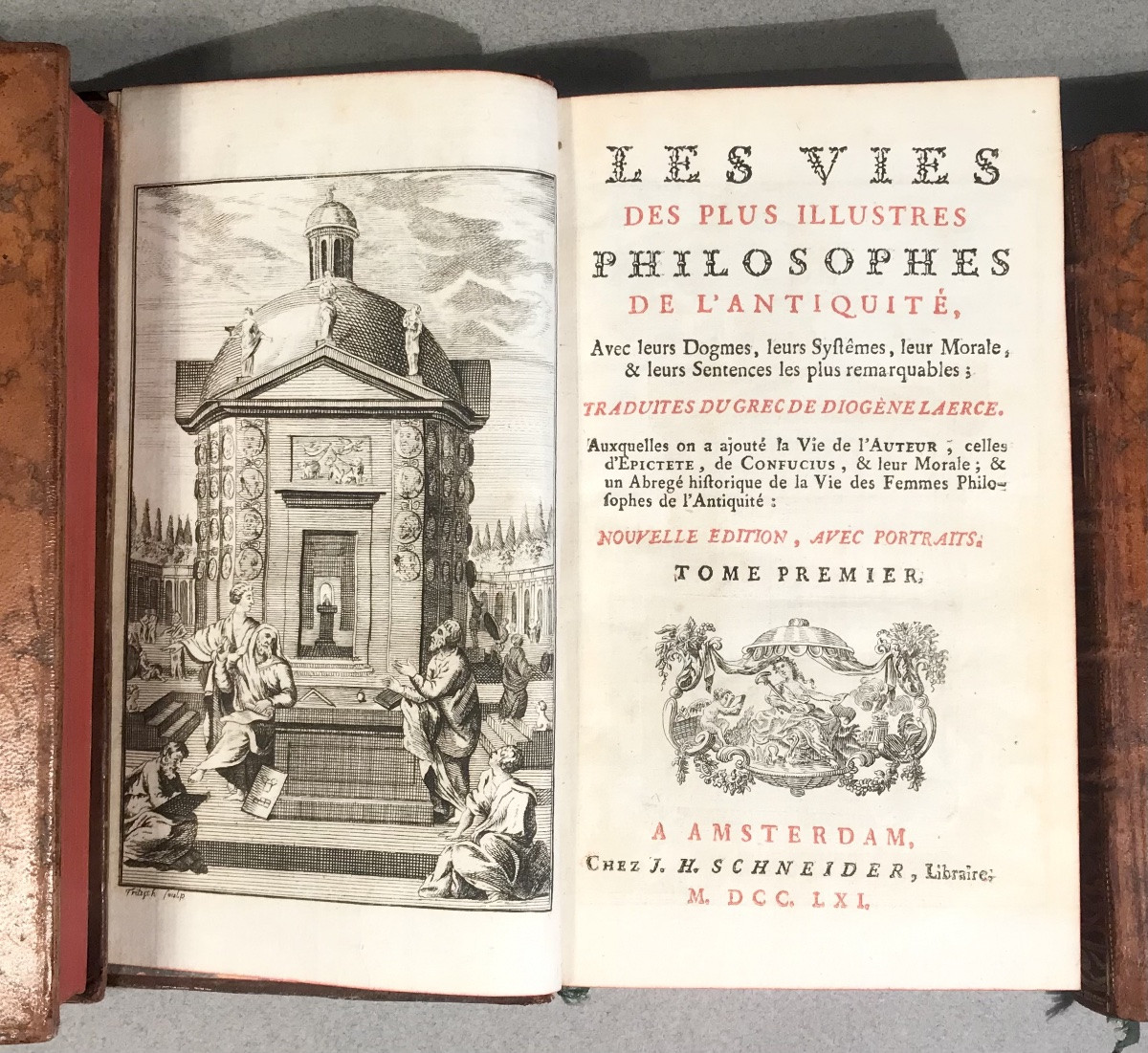 Diogenes Laertius 1761 The Lives Of The Most Illustrious Philosophers Of Antiquity Schneider Amsterdam -photo-2