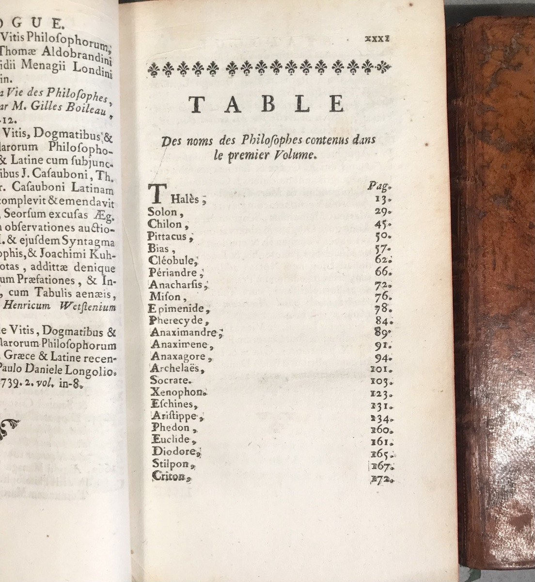 Diogenes Laertius 1761 The Lives Of The Most Illustrious Philosophers Of Antiquity Schneider Amsterdam -photo-6