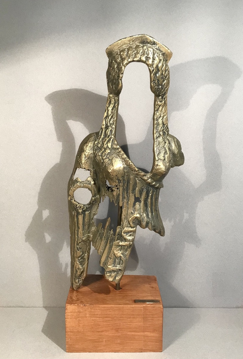 Modern Art Bronze Sculpture Poza Haioy 20th “the Phantom Woman Or The Erased Divinity” Signed-photo-5