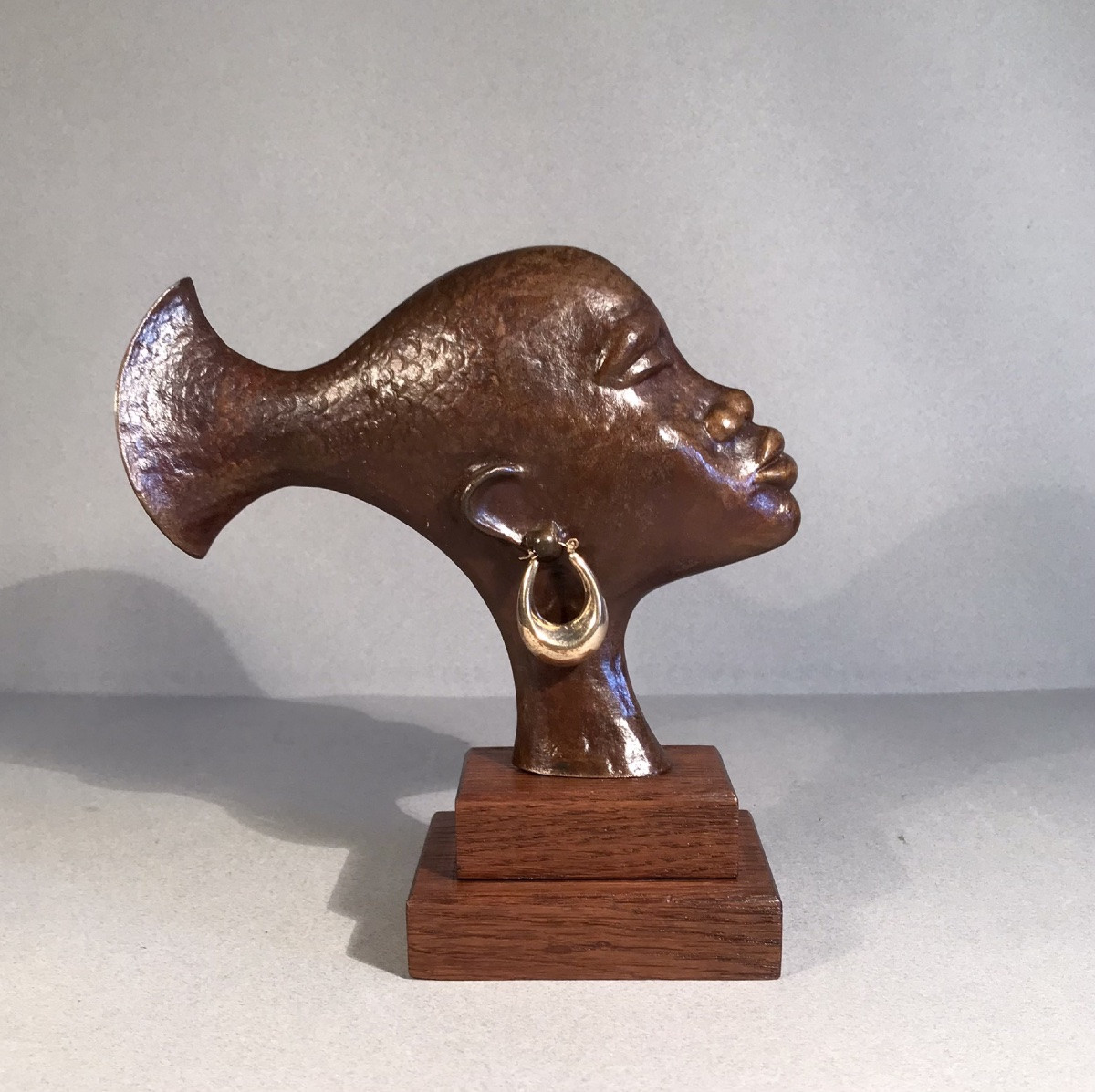 Art Deco Karl Hagenauer Vienna Bronze Profile Of An African Woman Circa 1930 -photo-2