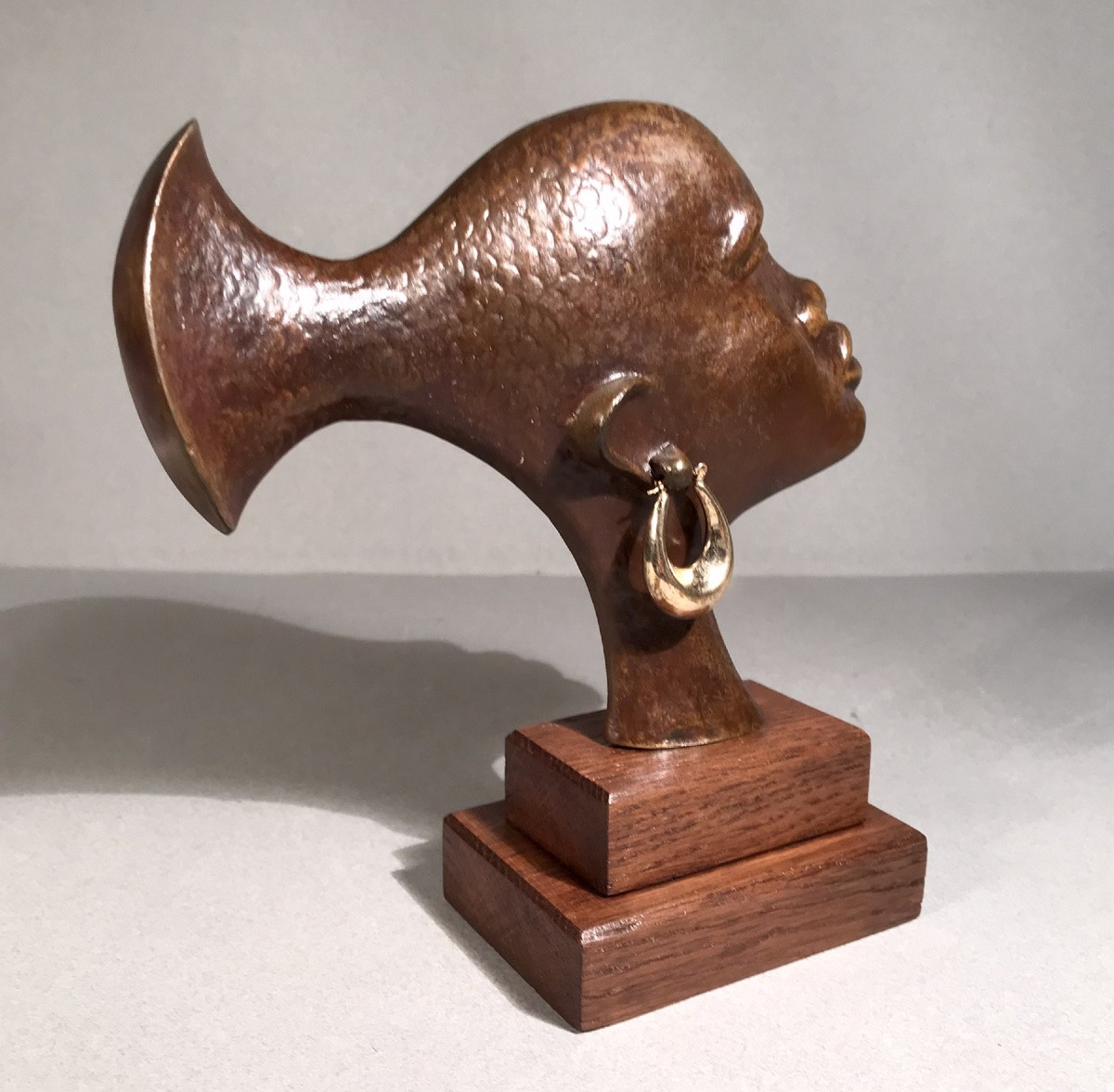 Art Deco Karl Hagenauer Vienna Bronze Profile Of An African Woman Circa 1930 -photo-4