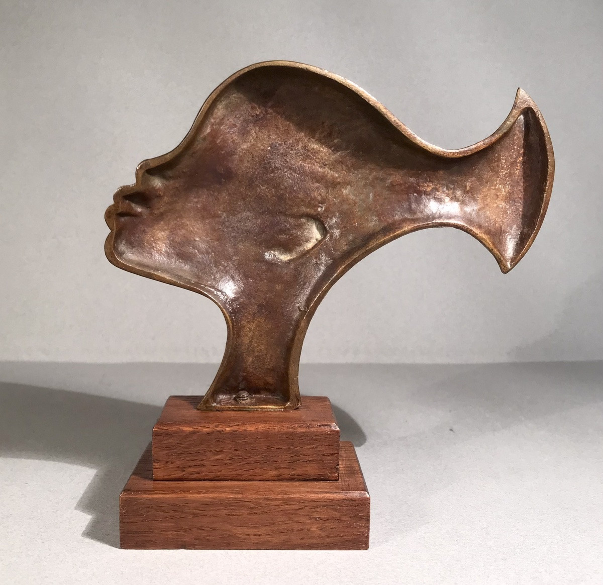 Art Deco Karl Hagenauer Vienna Bronze Profile Of An African Woman Circa 1930 -photo-2