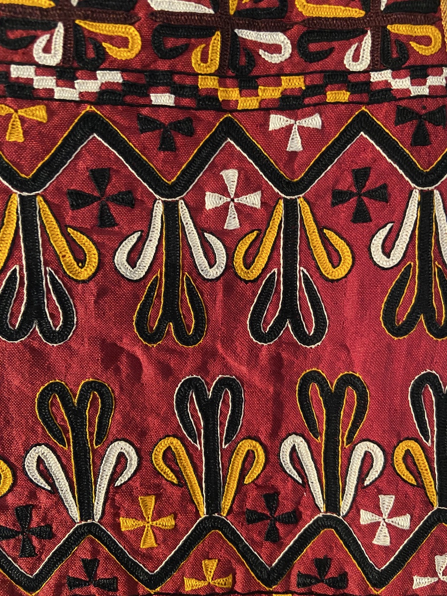 Turkmen, Uzbek, Central Asia, Tchapan Tekke Vest, Silk, Glass Beads, Cotton, 20th Century -photo-4