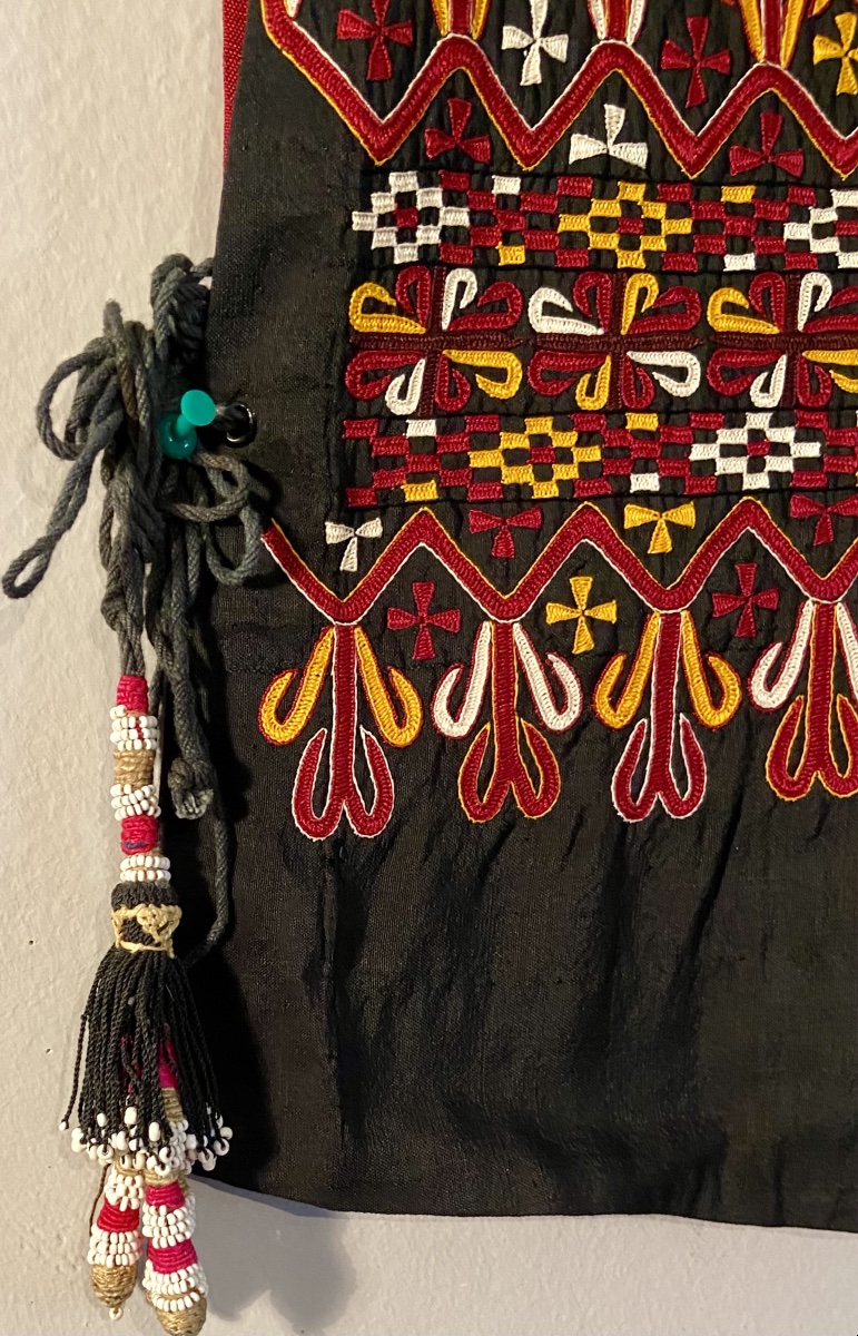 Turkmen, Uzbek, Central Asia, Tchapan Tekke Vest, Silk, Glass Beads, Cotton, 20th Century -photo-2