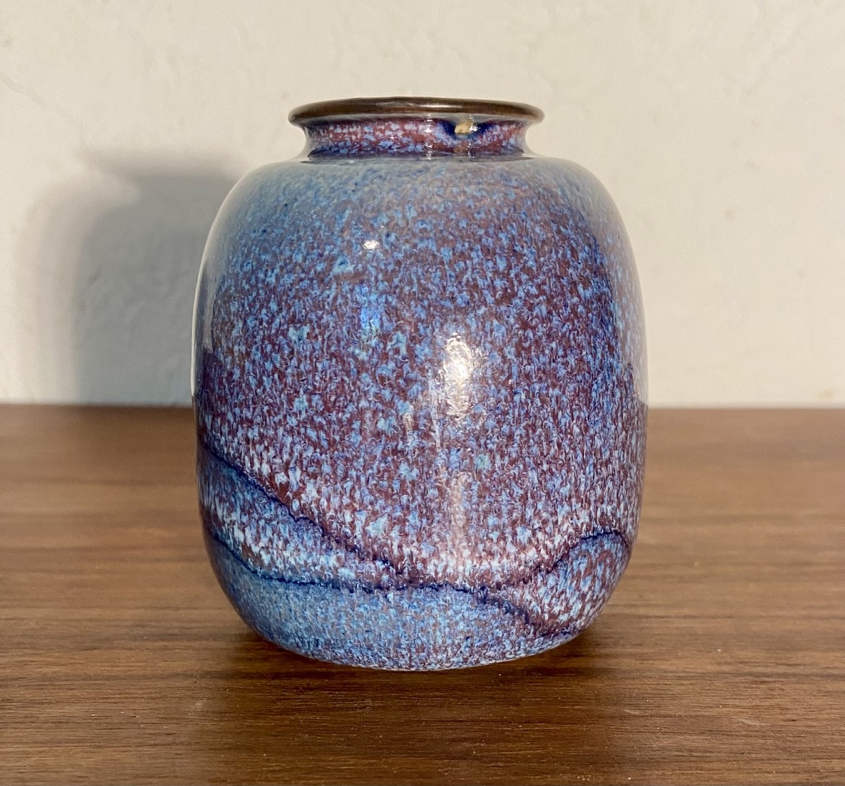 Modern Art Sculpture: Glazed Ceramic Vase By Daniel De Montmollin, Taizé, 20th Century -photo-2